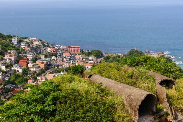 DingTaxi takes people to the north-east towns of Jiufen and Jinguashi (pictured) for up to six hours. Photo / 123RF