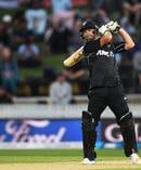 New Zealand's Colin de Grandhomme hits another six. Photo / Photosport