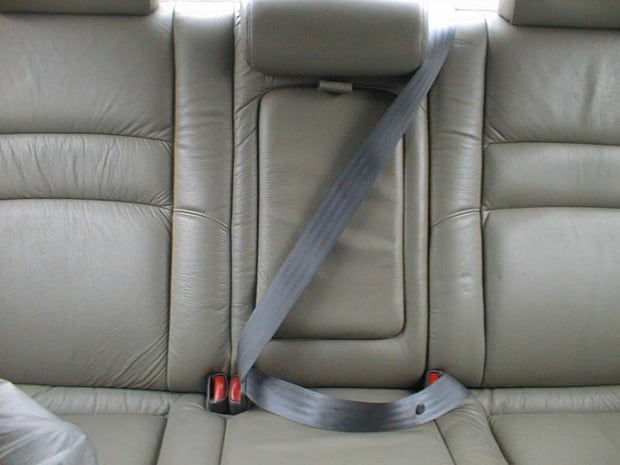 The three-point seatbelt, the most modern version of the life saving safety device. 