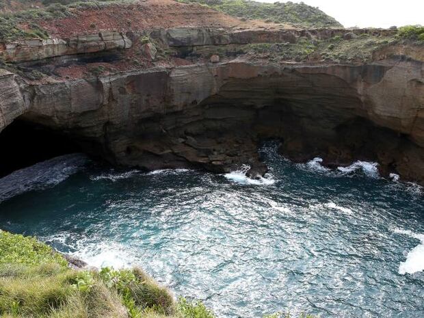 The blowhole at Snapper Point on the NSW central coast where Leng's body was found by tourists. Photo / news.com.au