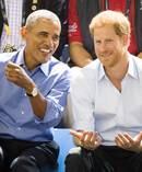 Barack Obama and Prince Harry. Photo / Getty Images