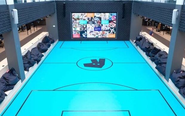 Deliveroo's centre court - no games allowed. Photo / Deliveroo