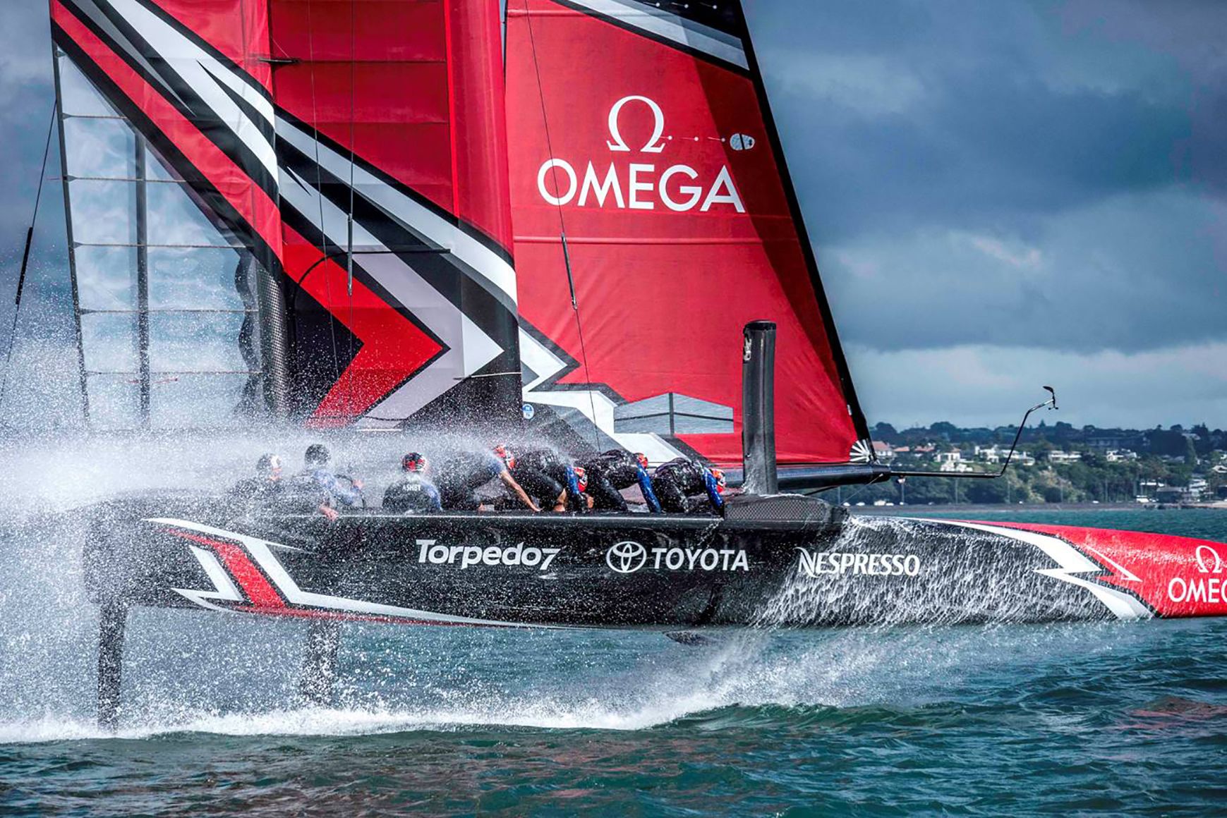 Team NZ practising in Auckland.