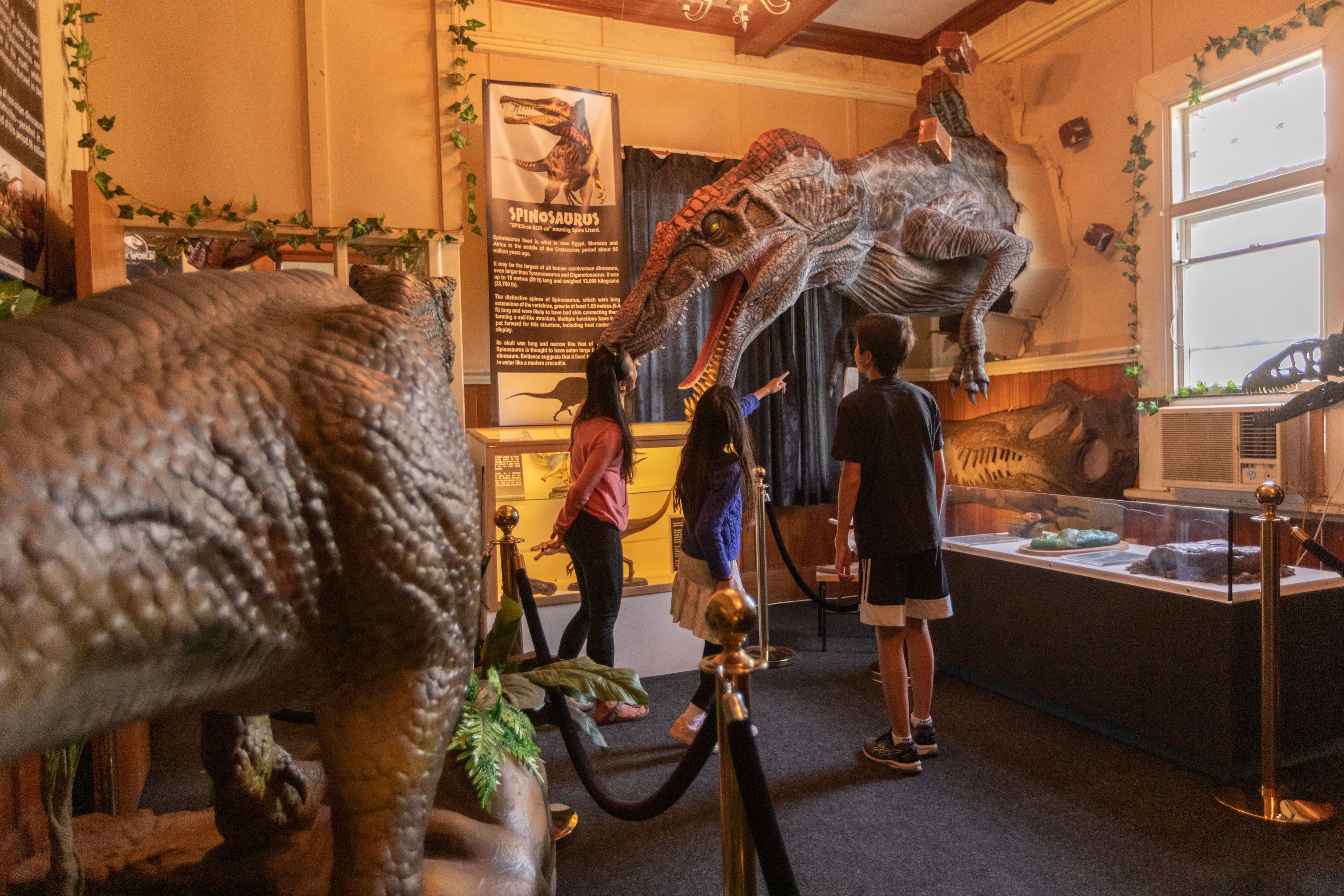 The Dinosaur House is found in a 1922 heritage building on Raetihi's main street. Photo / Visit Ruapehu