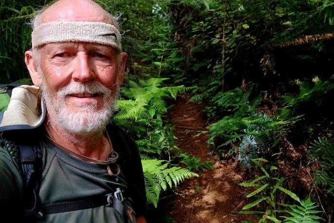 Duncan Smith, 79, near Comic Hill on Te Araroa Trail.