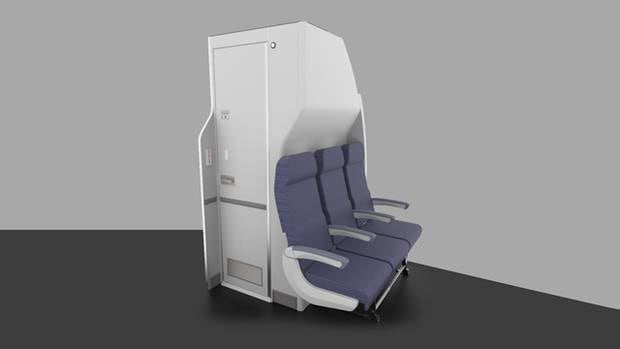 Collins' Advanced Toilet: Surely this cupboard is more suited to storing brooms, not toilets? Photo / SUpplied