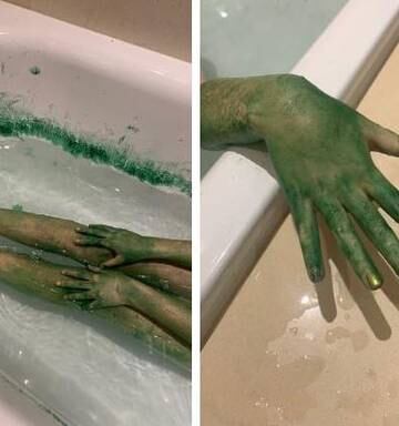 Kerri Sackville Kmart Bath Bomb Turns Girl Green Nz Herald