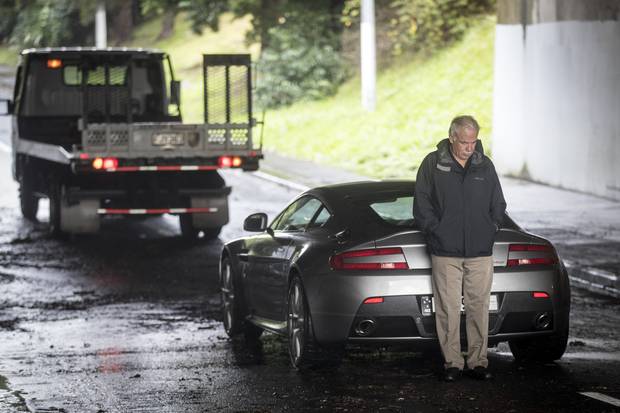 Aston Martin Among Cars Stuck In Flood Water In Otahuhu South