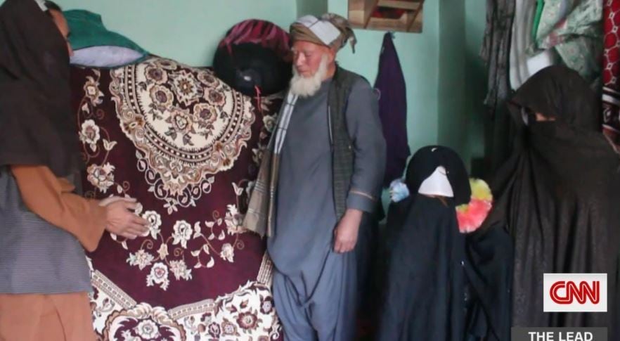The moment Parwana Malik, 9, is sold as a child bride. Image / CNN