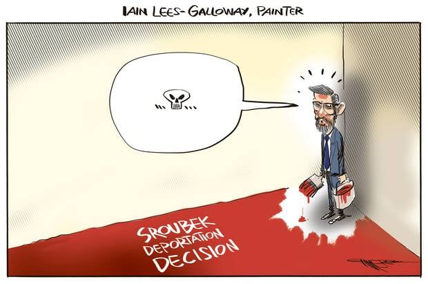 Herald cartoonist Rod Emmerson's take on the Sroubek decision.