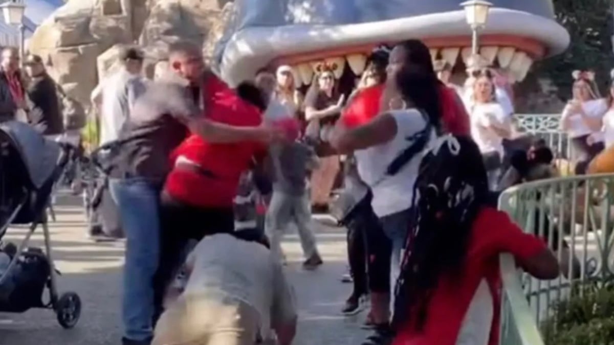 W sieci pojawiło się szokujące nagranie przedstawiające dziką bójkę dorosłych w Disneylandzie