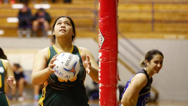 Whanganui High School's Montel Vaiao Aki was able to shoot her team to victory in the dying minutes against Kaierau A1 at Springvale Stadium on Monday evening.