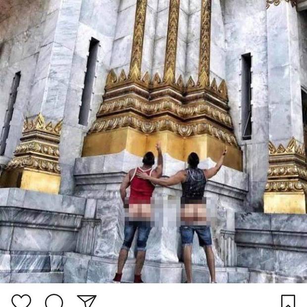 Travelling Butts: US couple Joseph and Travis Dasilva were arrested for their nude instagram posts. Photo/instagram