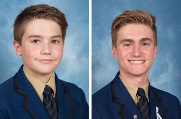 Matthew, left, and Berend Hollander died in the eruption. Photo / Supplied