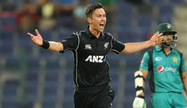 Trent Boult is the third New Zealand player to take a hat-trick in ODIs (photo - NZ Herald)