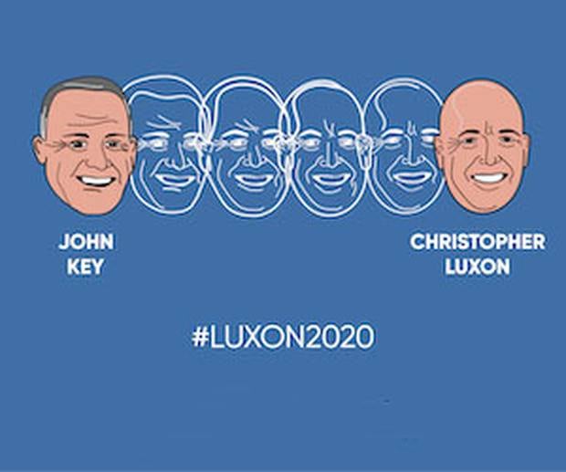 Steve Brooks' print advert supporting Christopher Luxon after he announced he was leaving Air NZ. 