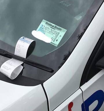 Photo Of Police Car Goes Viral After It Is Hit By Parking Ticket