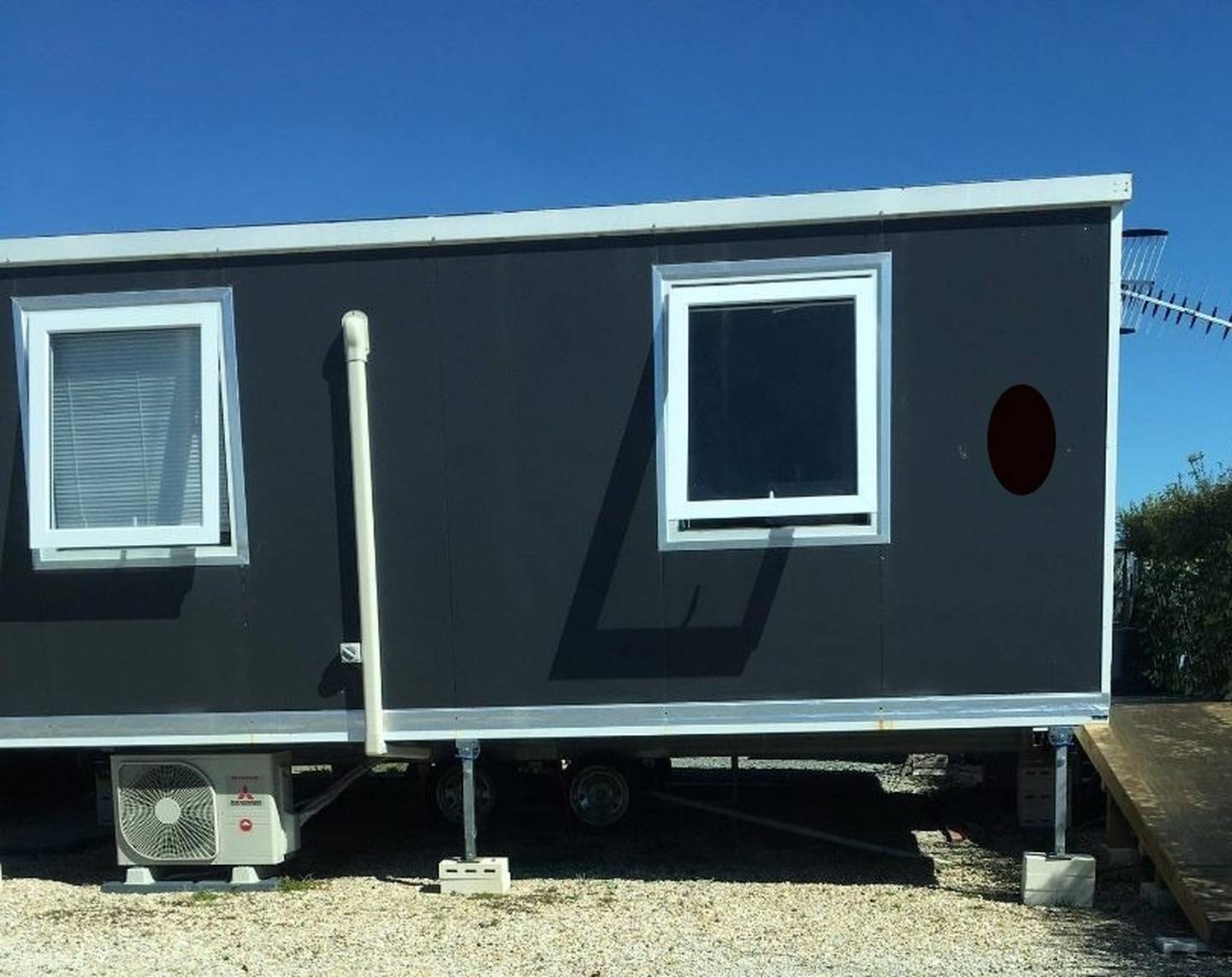 Leanne Millar paid $140,000 for this portable unit at the Queen Street Holiday Park. She was evicted with four hours' notice in August. Photo / Leanne Millar