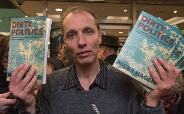 Author and journalist Nicky Hager at the 2014 launch of Dirty Politics.