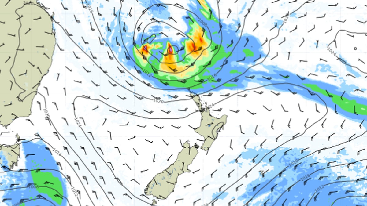 Pogoda: Pozostałości tropikalnego cyklonu Lola uderzają w Nową Zelandię;  Na południu w Auckland zwykle występują chmury i śnieg