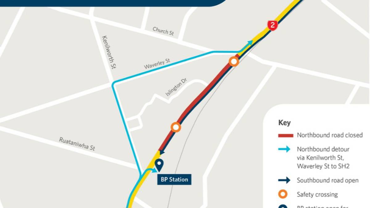 Waipawa detours in place for safety improvement work