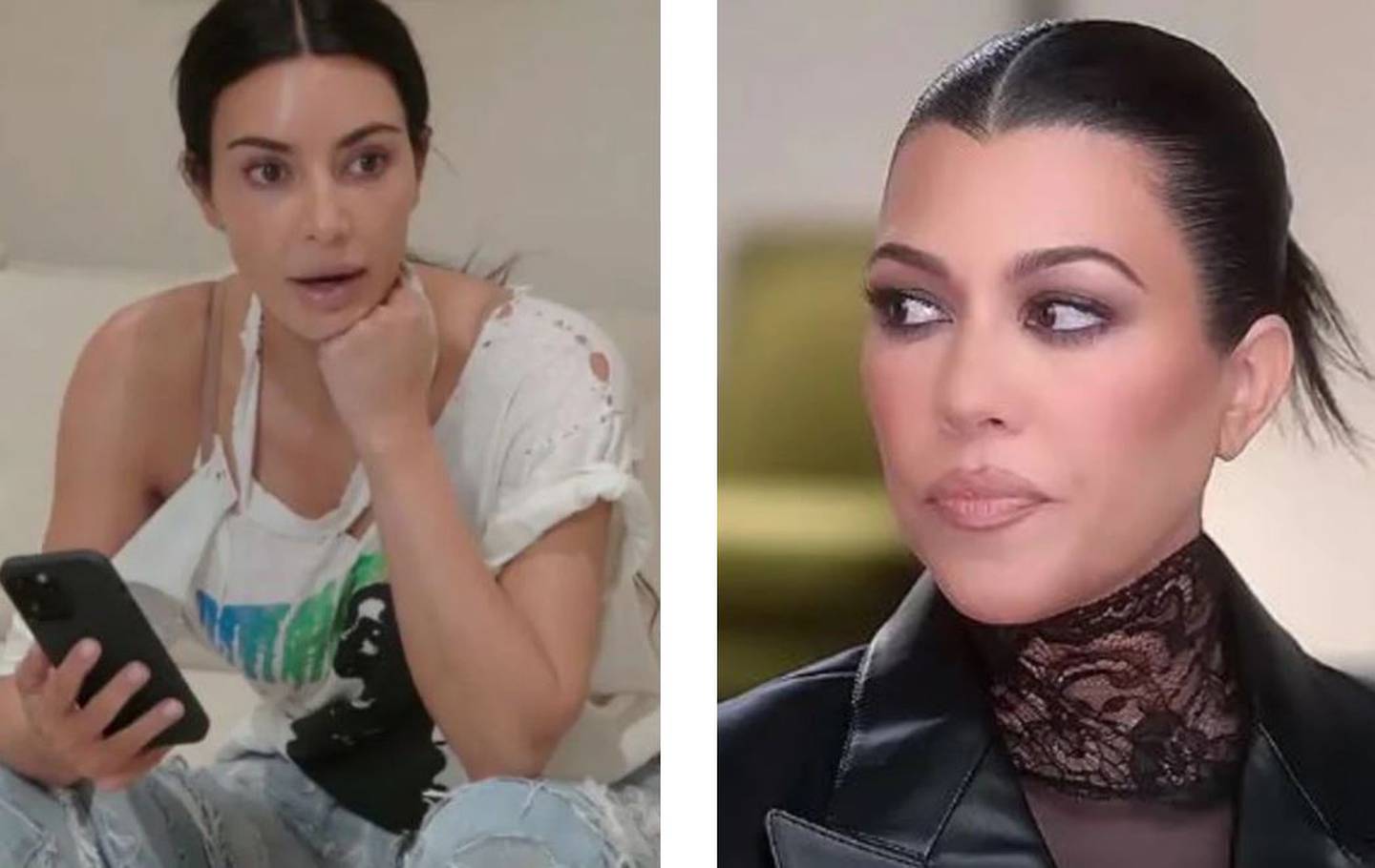 Kim and Kourtney Kardashian are embroiled in an ongoing argument that came to a head on their reality show's new season premiere. Photos / The Kardashians
