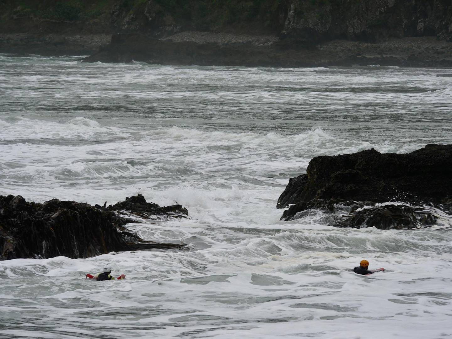 Surf Life Saving personnel search for a missing person at O'Neills Bay. Photo / Surf Life Saving Northern Region