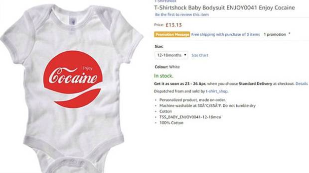 Enjoy Cocaine Kids Clothing Pulled From Amazon Nz Herald