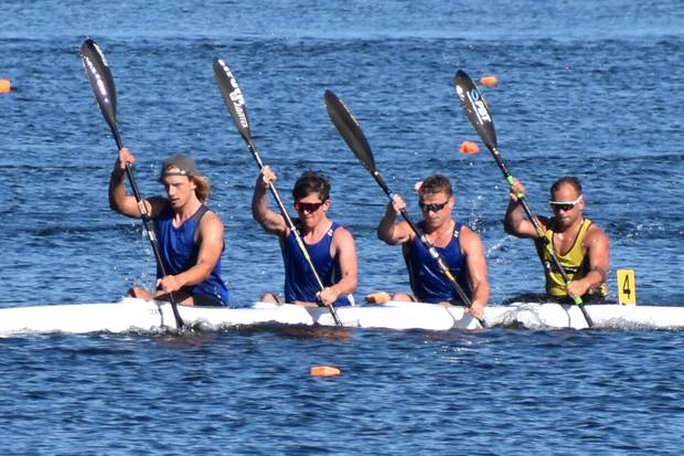 Whanganui paddlers Toby Brooke (stroke), Liam Lace and Max Brown are joined by Ethan Moore from Mana to claim silver in the open K4 500m event at the Sprint Kayak Nationals at the weekend.