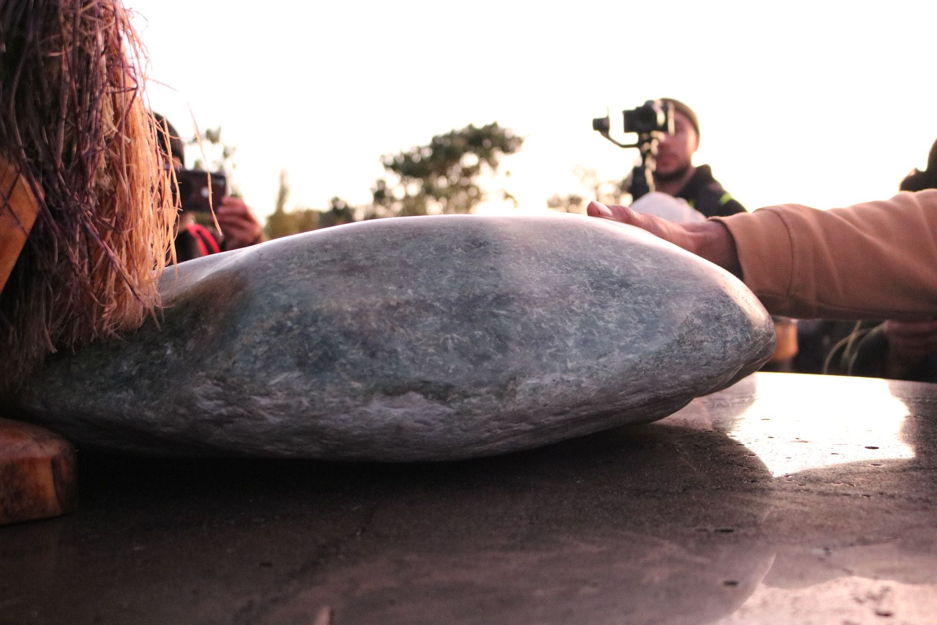 The taonga stone on the Atea-ā-Rangi on Mauao (the Mount). Photo / Tauranga City Council