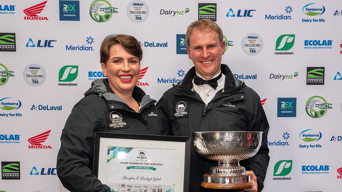 New Zealand Dairy Industry Awards: Hayden and Bridget Goble win Share Farmer of the Year
