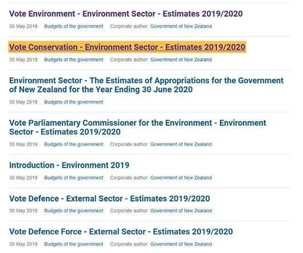 Budget information displayed. Image/supplied. 