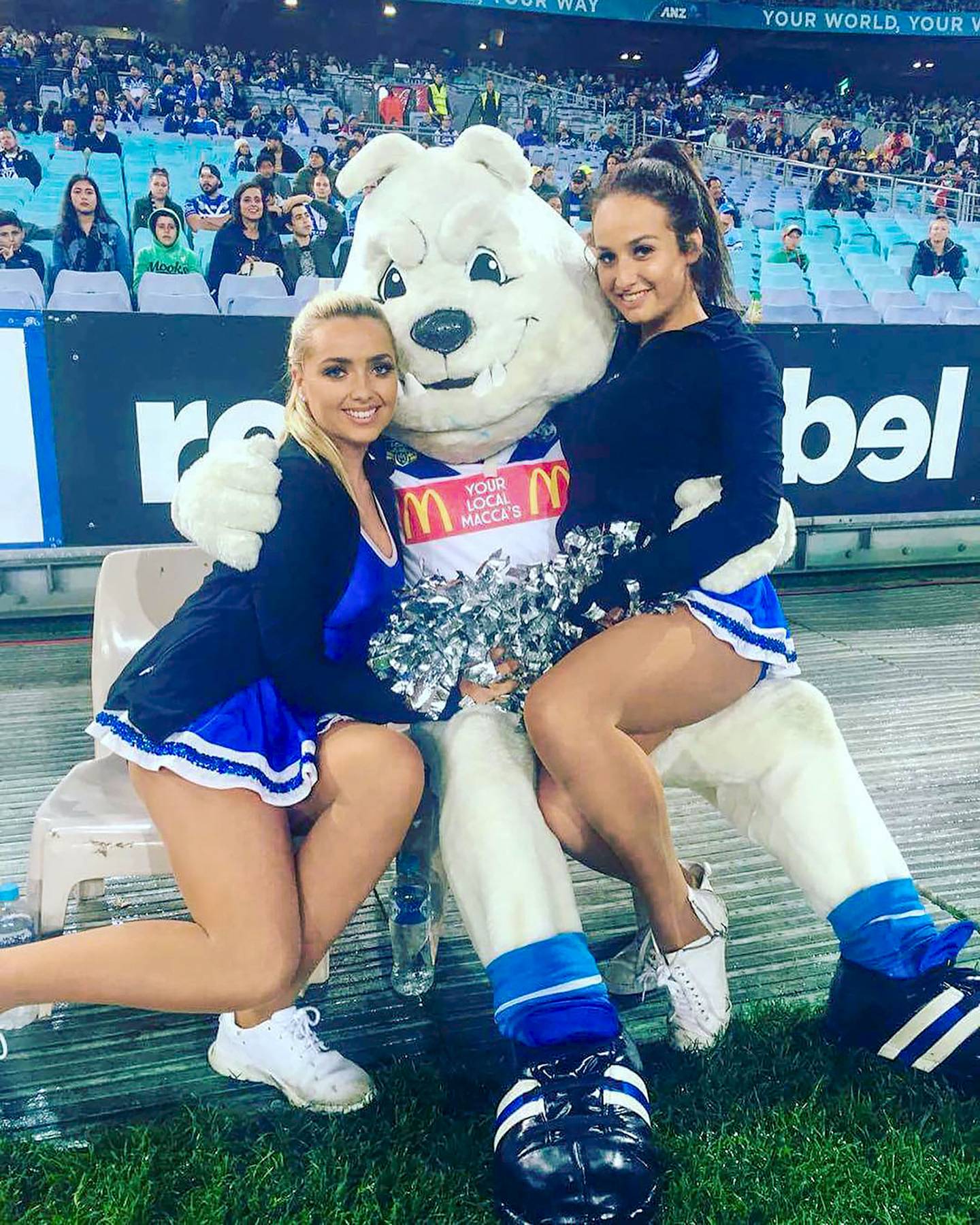 The couple first met nine years ago, when the Chilean-Fijian winger was playing for the Canterbury-Bankstown Bulldogs and Tayla (right) was a cheerleader. Photo / Woman's Day