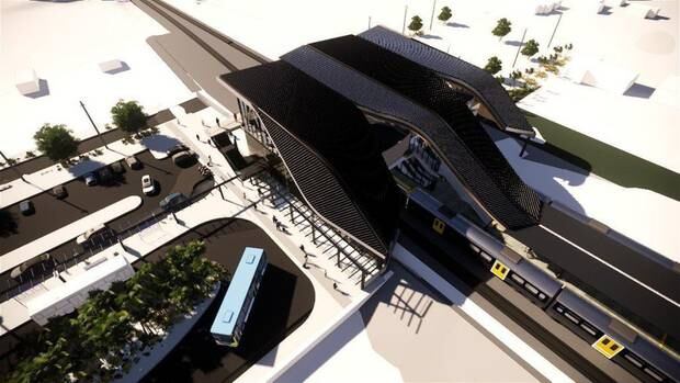 The new Puhinui station could be the next stop for the Hamilton to Auckland rail service. Image / Auckland Transport Agency