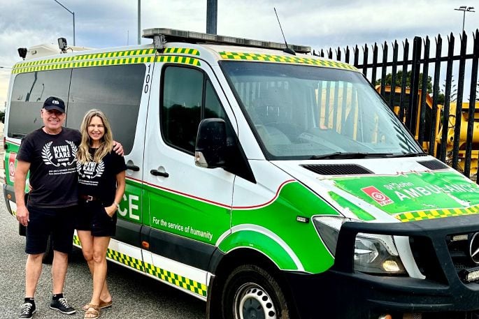 Kiwi K.A.R.E chairman Tenby Powell and Sharon Hunter.