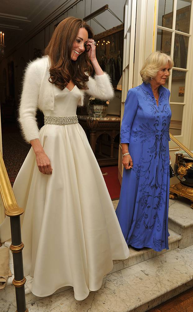 The Duchess of Cambridge changed into a second dress designed by Sarah Burton, following her wedding. Photo / Getty Images