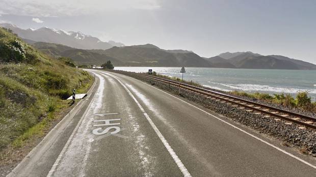 A witness said the crash was north of Hapuku and south of Mangamaunu on a section of road not affected by earthquake repair works. Photo / Google