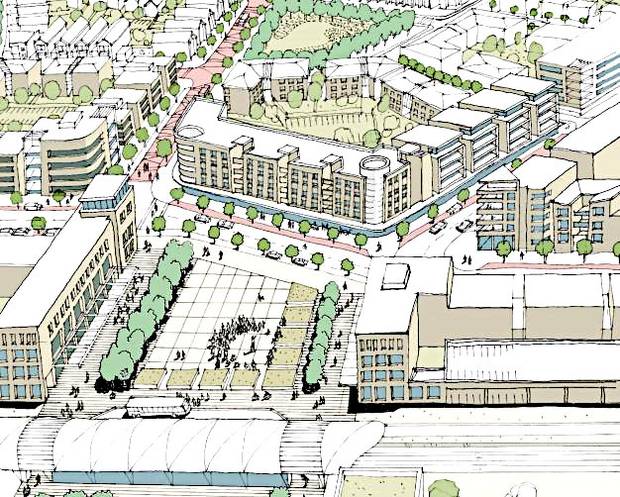 Indicative plans for a new town centre at Drury. Drawing / Auckland Council