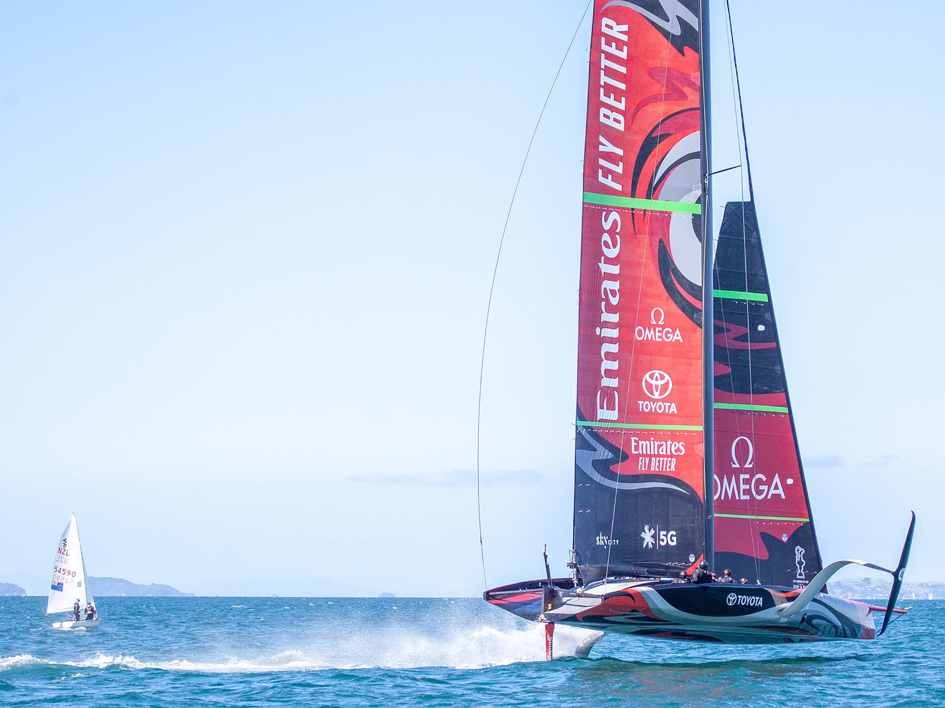 Emirates Team New Zealand AC75 America's Cup yacht pictured in September last year. Photo / ETNZ