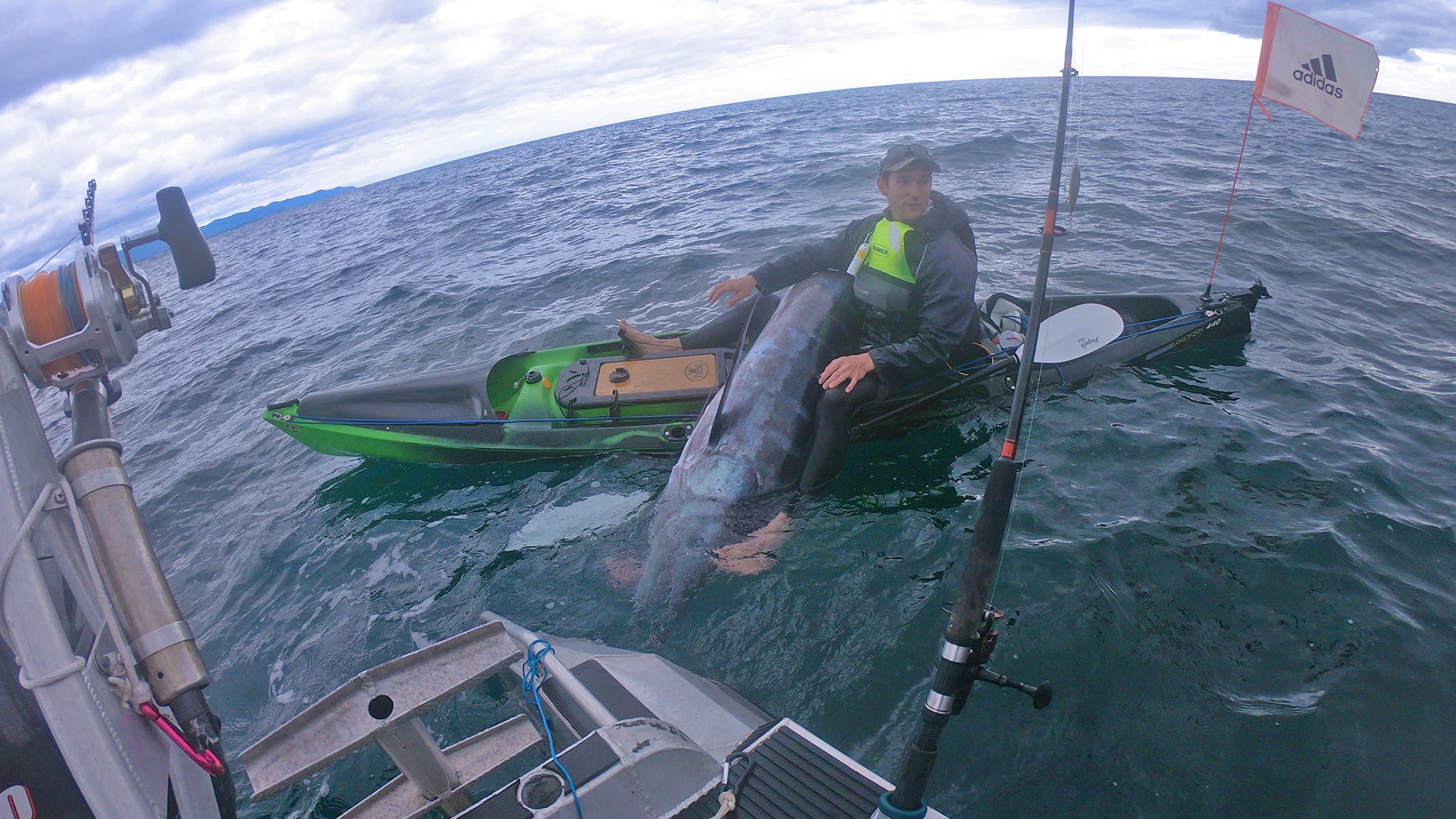 Greg Potter with the marlin he caught in 2019. Photo / GP Fishing Adventures