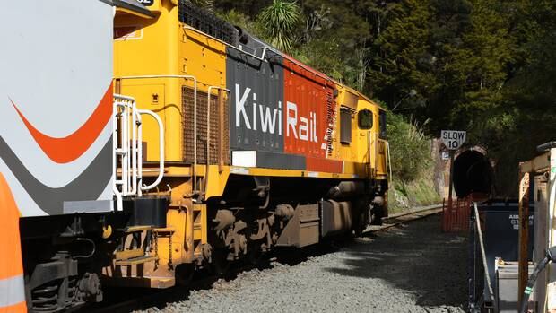 This northward bound train took KiwiRail bosses, dignatories, regional development heads and business leaders for a ride after Friday's $85m announcement. 