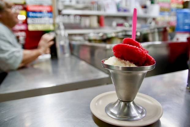 Oaxaca's specialty ice cream is leche quemada con tuna - burnt milk with prickly pear cactus. Photo / Supplied