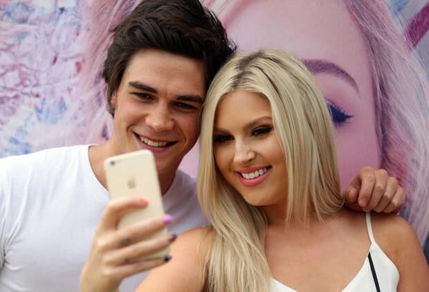 Actor KJ Apa and YouTube star Shannon Harris aka Shaaanxo. Photo / Doug Sherring