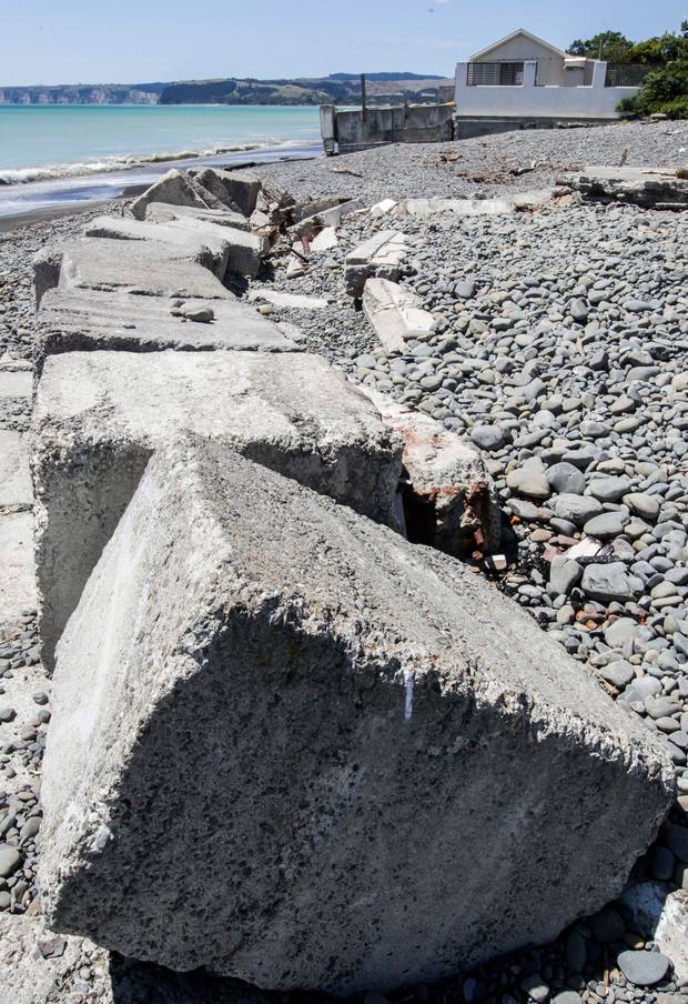 Boulders line the beach. Photo / Paul Taylor 