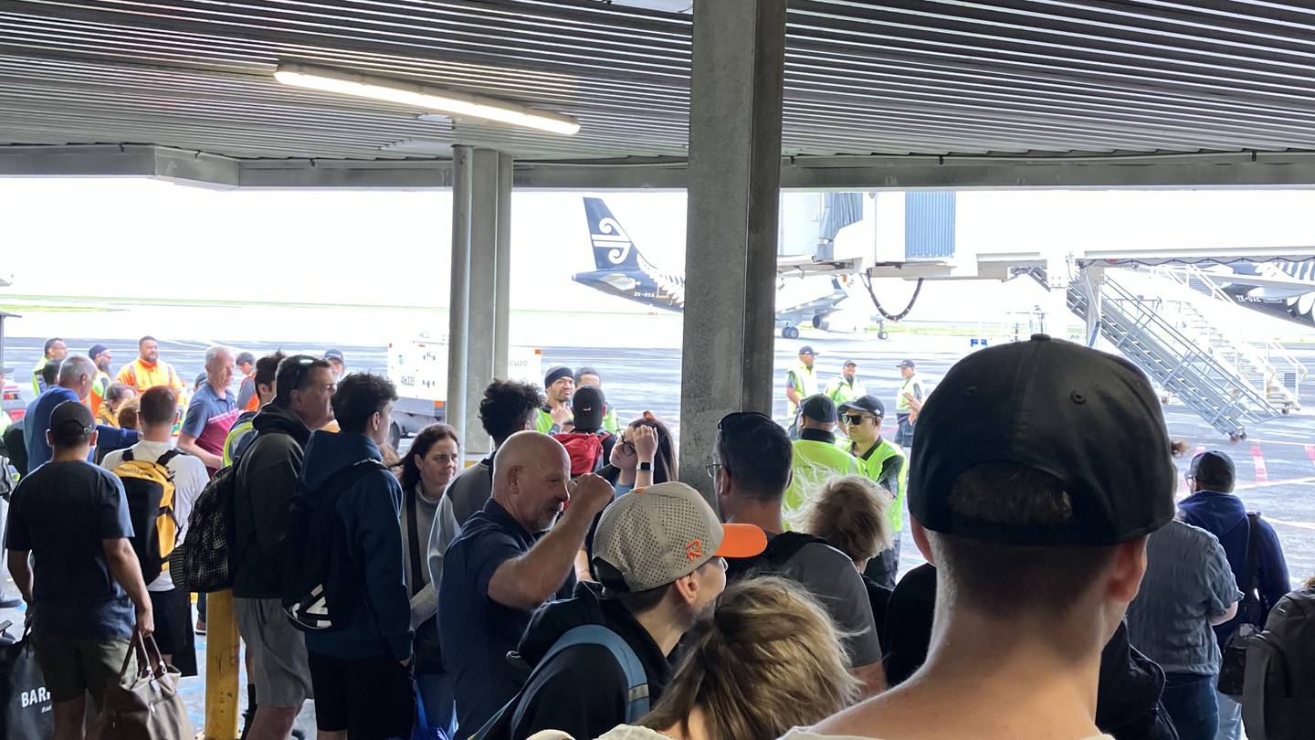 Passengers were evacuated from the terminal this morning. Photo / Adam Ray