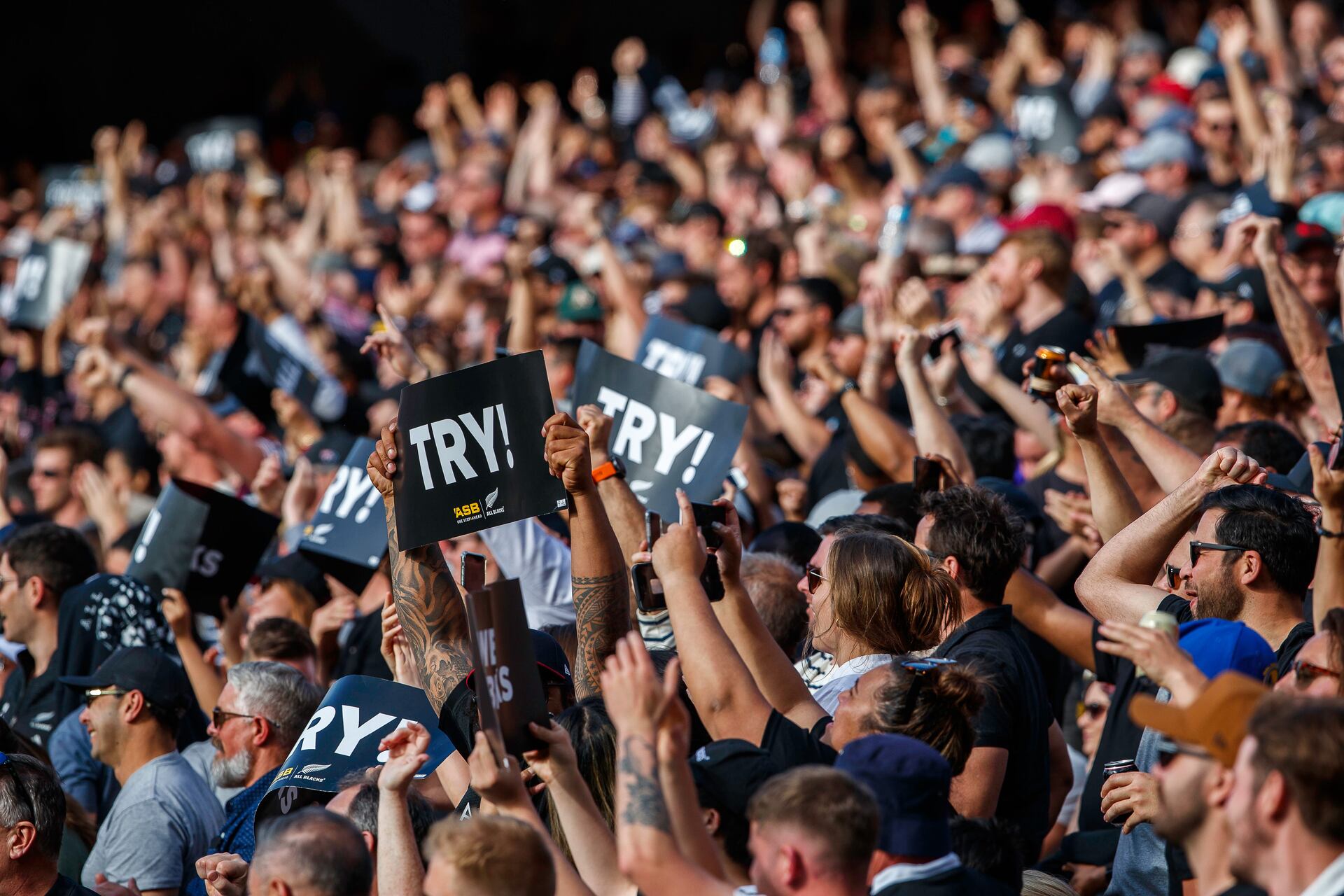 Crowd support on the opening day of the Women's Rugby World Cup. Photo / Photosport