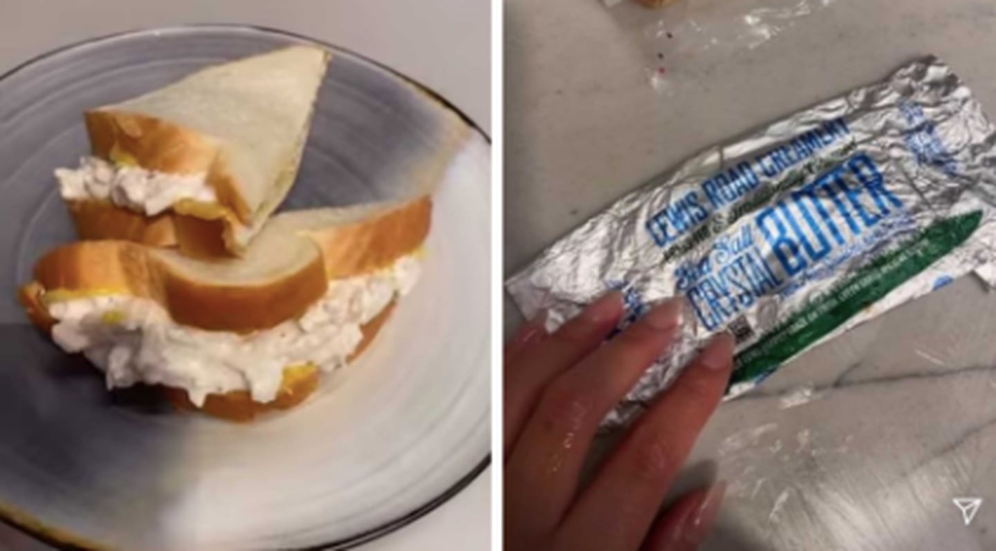 Chrissy Teigen revealed she uses a generous helping of Lewis Road Creamery butter in her sandwiches. Photo / Instagram