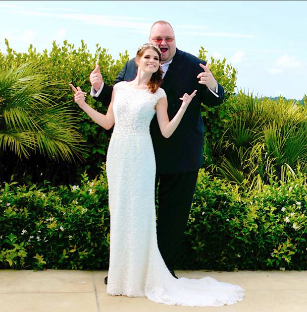 Kim Dotcom with his wife Liz.