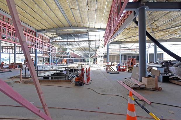 Phase two of the enclosed mall at Tauranga Crossing is under construction and due to open in April. Photo/George Novak