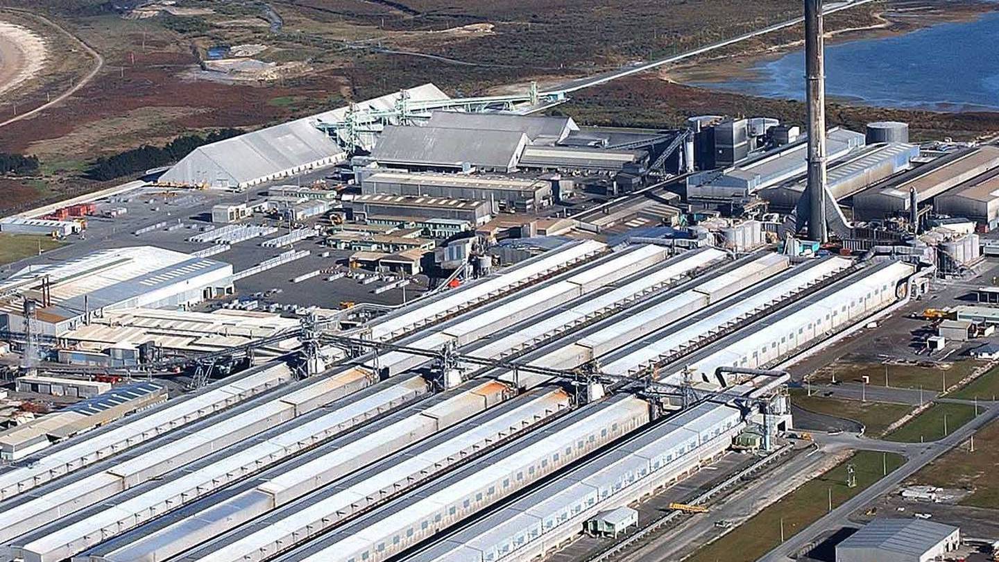 The Tiwai Point aluminium smelter. Photo / NZH